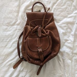 Genuine Leather Roots Backpack Purse